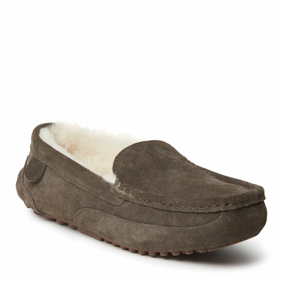 Men Dearfoams Slippers | Men'S Fireside By Dearfoams Melbourne Genuine Shearling Moccasin Slipper