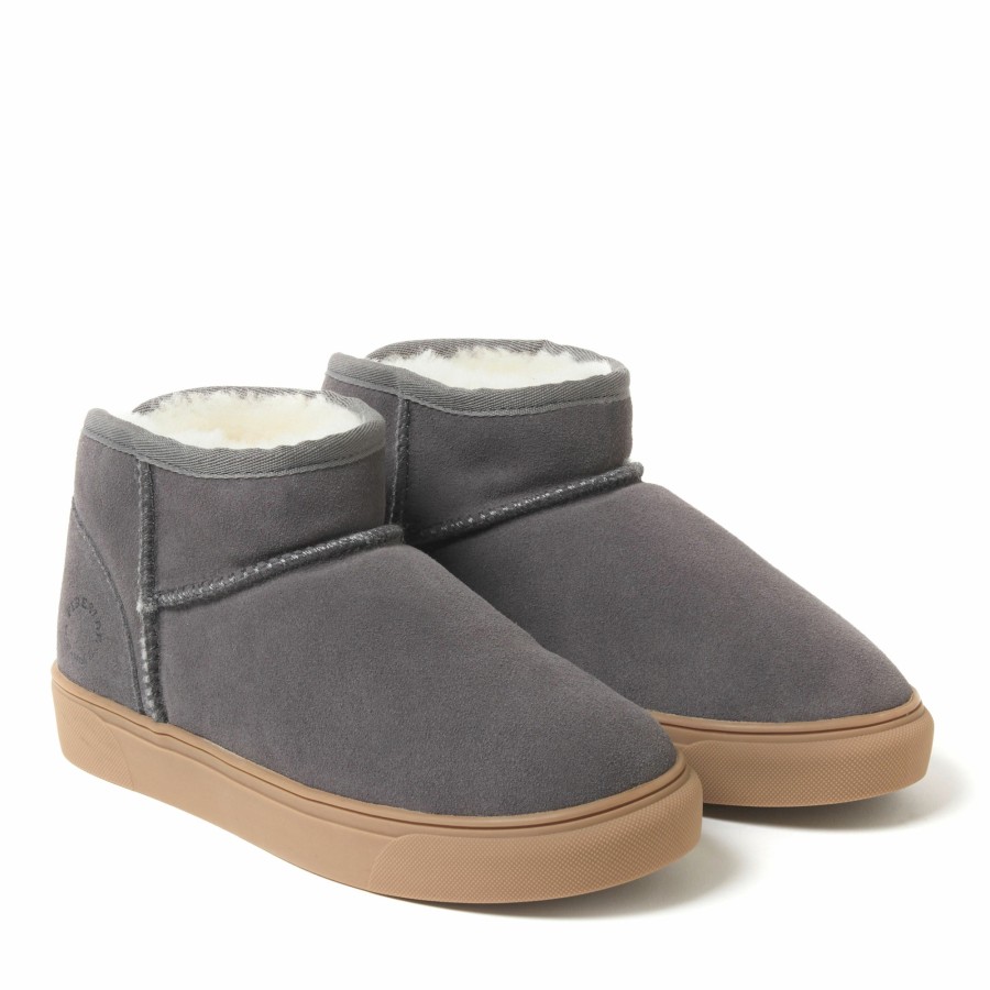 Women Dearfoams Slippers | Women'S Fireside By Dearfoams Bathurst Water-Resistant Genuine Shearling Micro Bootie