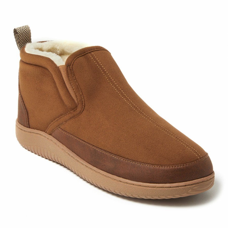 Men Dearfoams Boot & Bootie Slippers | Men'S Spencer Microsuede Bootie With Gore