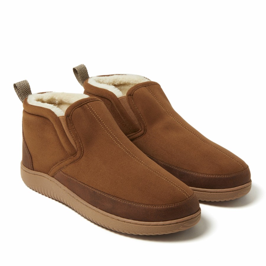 Men Dearfoams Boot & Bootie Slippers | Men'S Spencer Microsuede Bootie With Gore