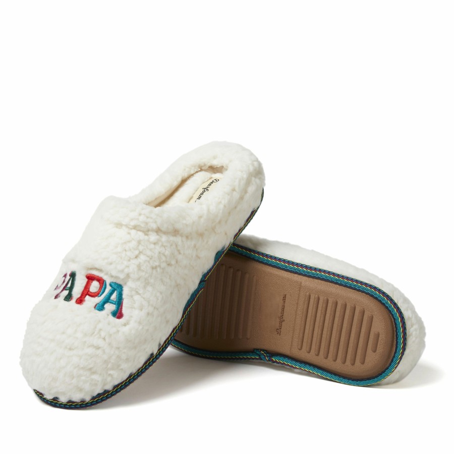 Men Dearfoams Clog & Scuff Slippers | Men'S Papa Bear Teddy Clog