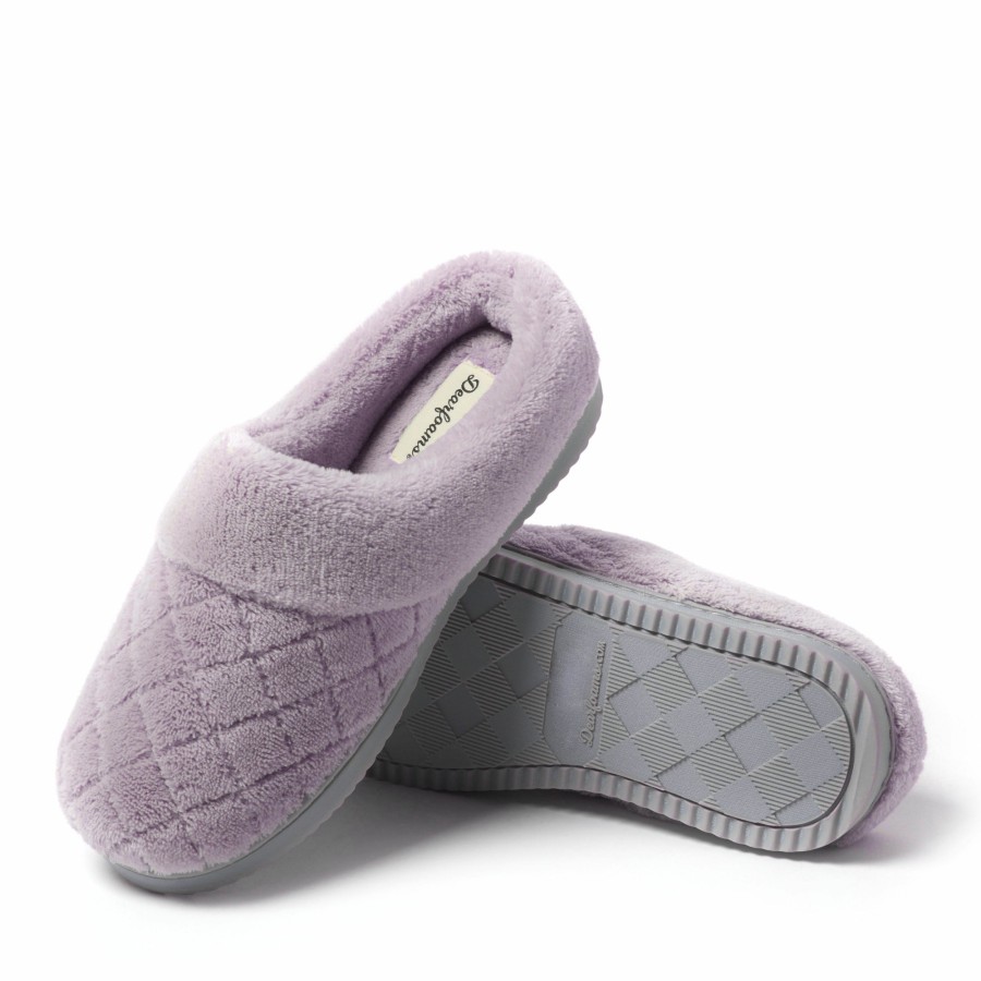 Women Dearfoams Clog & Scuff Slippers | Women'S Libby Quilted Terry Clog