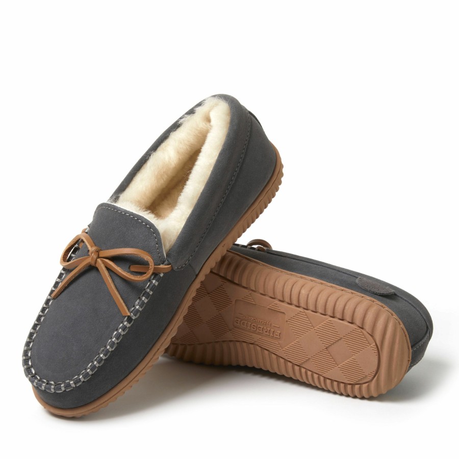 Women Dearfoams Slip-Ons | Women'S Fireside By Dearfoams Alice Springs Genuine Shearling Moccasin