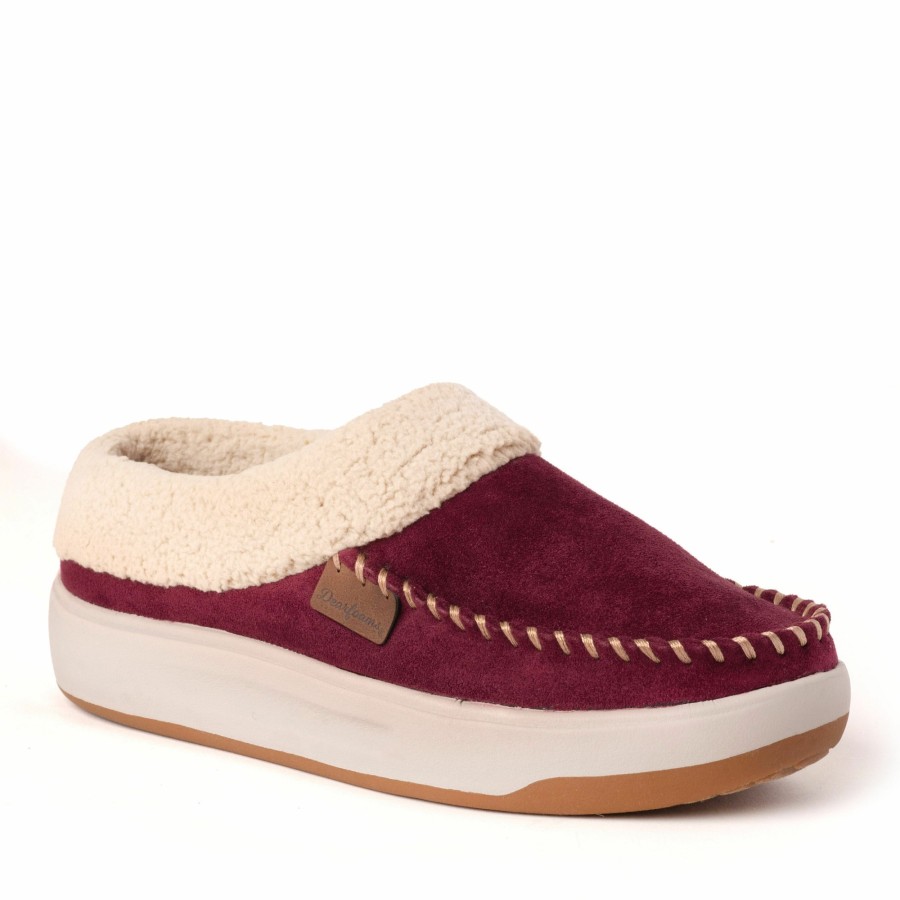 Women Dearfoams Slip-Ons | Women'S Maple Water-Resistant Energy Return Moc Toe