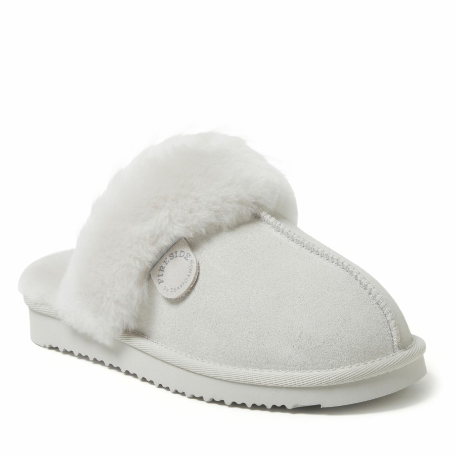 Women Dearfoams Clog & Scuff Slippers | Women'S Fireside By Dearfoams Sydney Genuine Shearling Scuff