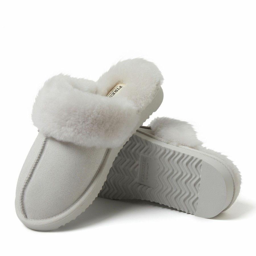 Women Dearfoams Clog & Scuff Slippers | Women'S Fireside By Dearfoams Sydney Genuine Shearling Scuff