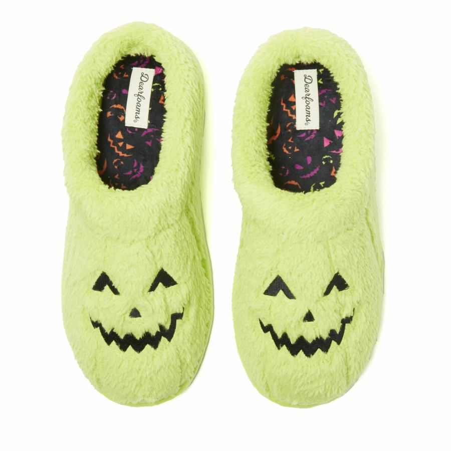 Women Dearfoams Clog & Scuff Slippers | Unisex Jack-O-Lantern Clog