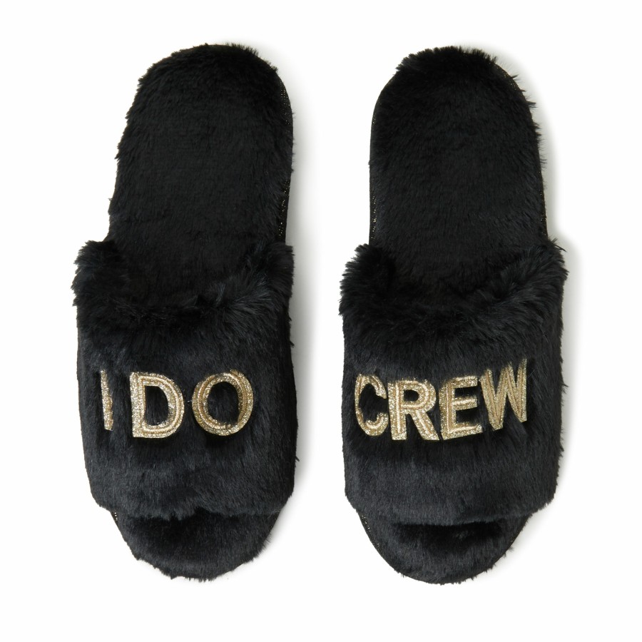 Women Dearfoams Slide & Flip Flop Slippers | Women'S I Do And I Do Crew Slide Slipper