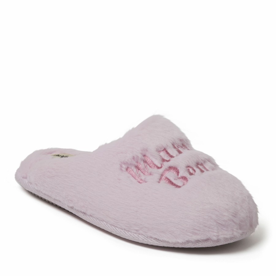 Women Dearfoams Clog & Scuff Slippers | Women'S Bailey Holiday Faux Fur Scuff