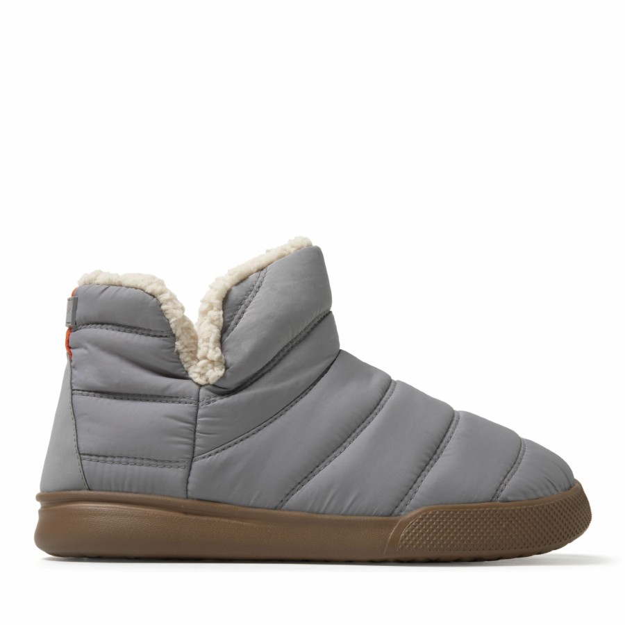 Men Dearfoams Boot & Bootie Slippers | Men'S Bryant Nylon Puffer Slipper Boot