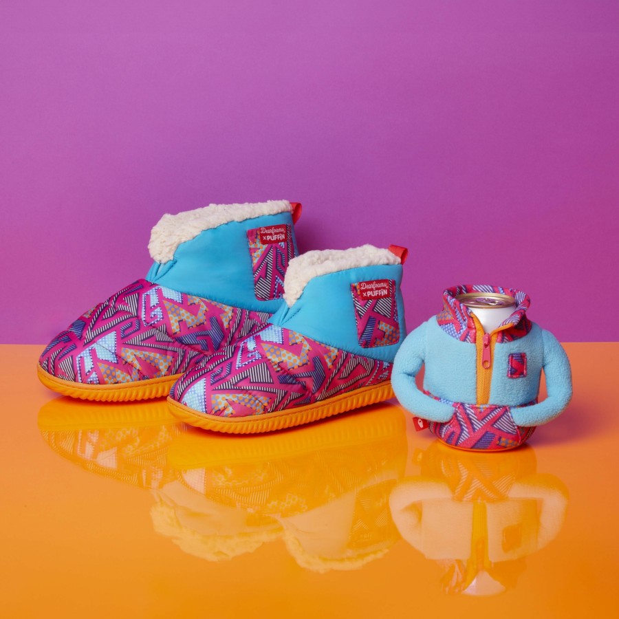 Women Dearfoams Boot & Bootie Slippers | Women'S Warm Up Bootie X Puffin Drinkwear Bundle