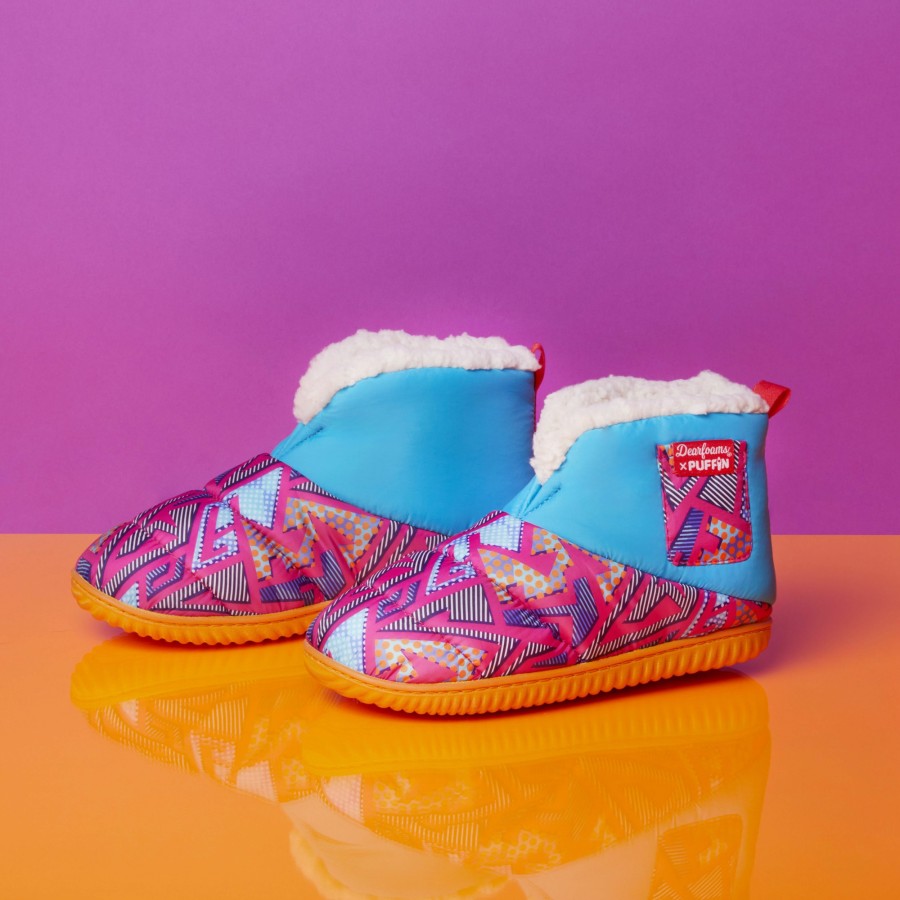 Women Dearfoams Boot & Bootie Slippers | Women'S Warm Up Bootie X Puffin Drinkwear Bundle