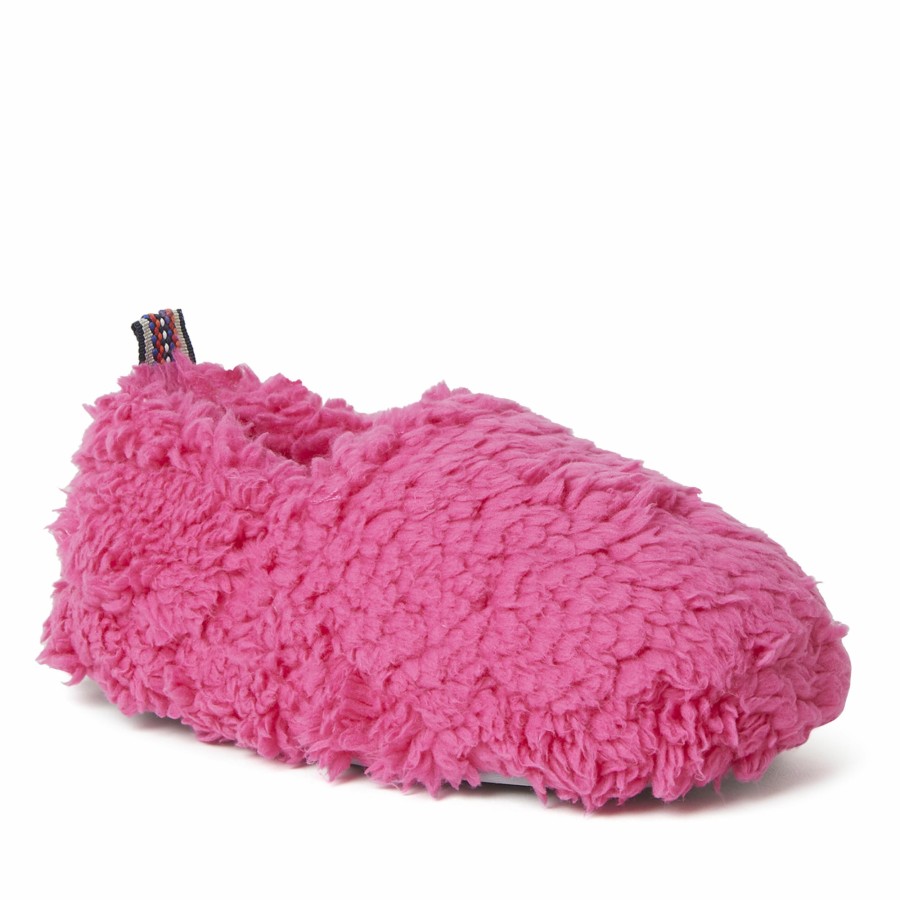 Kids Dearfoams Slippers | Kid'S Skye Teddy Closed Back