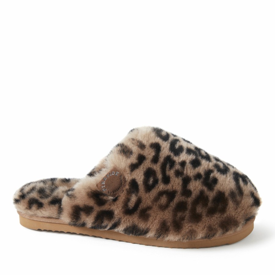 Women Dearfoams Slippers | Women'S Fireside By Dearfoams Shelly Beach Genuine Shearling Scuff