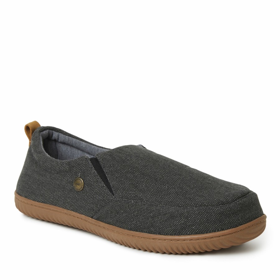 Men Dearfoams Moccasin Slippers | Alpine By Dearfoams Men'S Zurich Closed Back