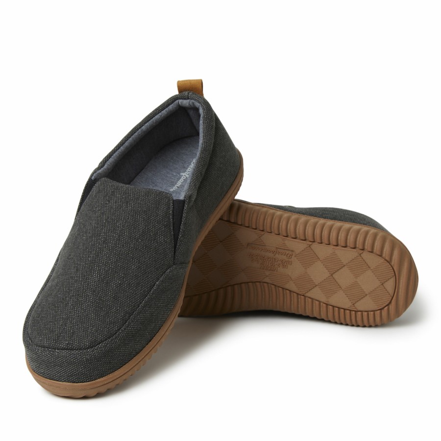 Men Dearfoams Moccasin Slippers | Alpine By Dearfoams Men'S Zurich Closed Back