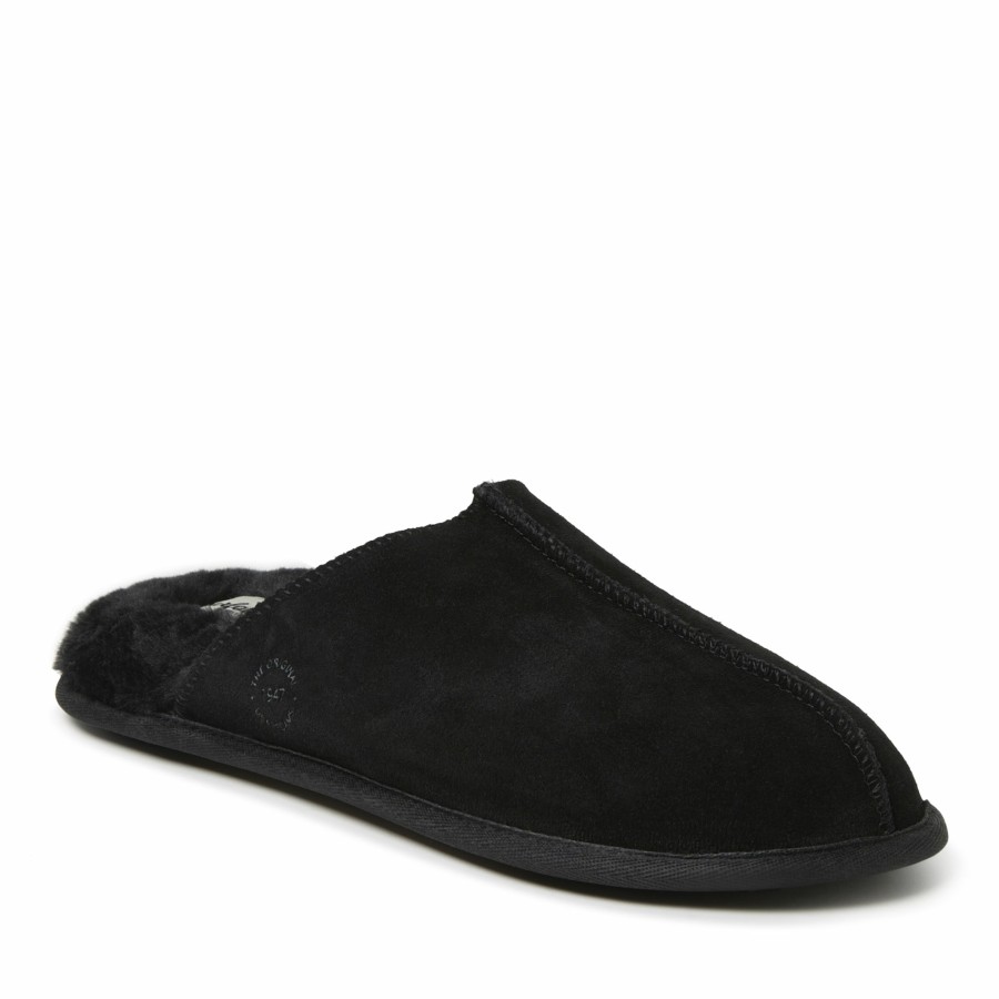 Men Dearfoams Clog & Scuff Slippers | Men'S Bradford Genuine Suede Closed Toe Scuff