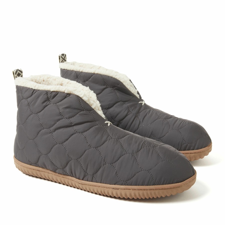 Men Dearfoams Boot & Bootie Slippers | Men'S Warm Up Bootie