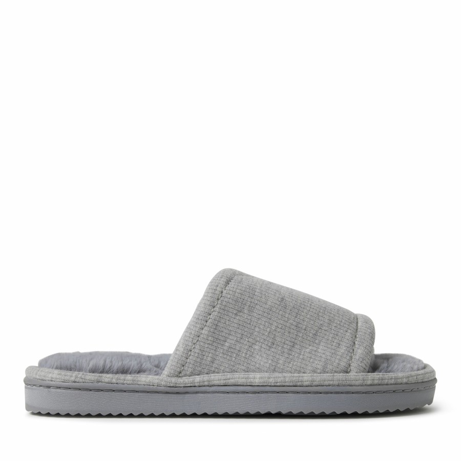 Women Dearfoams Slide & Flip Flop Slippers | Women'S Demi Rib Knit Slide