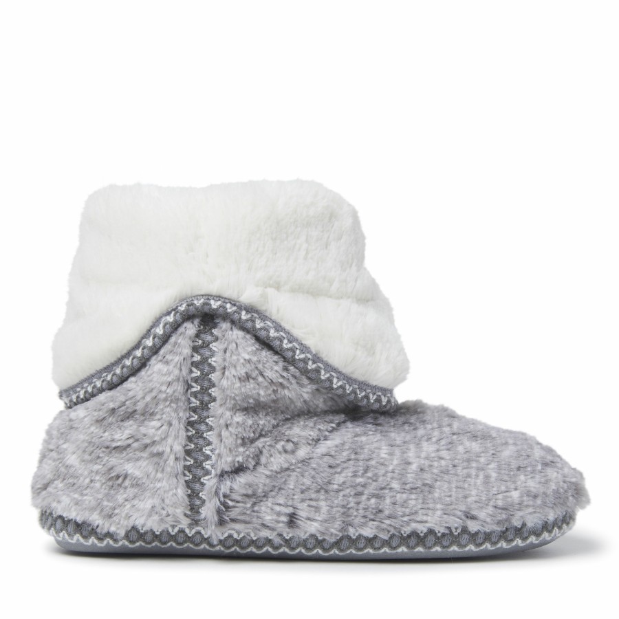 Women Dearfoams Boot & Bootie Slippers | Women'S Beth Faux Fur Foldown Bootie