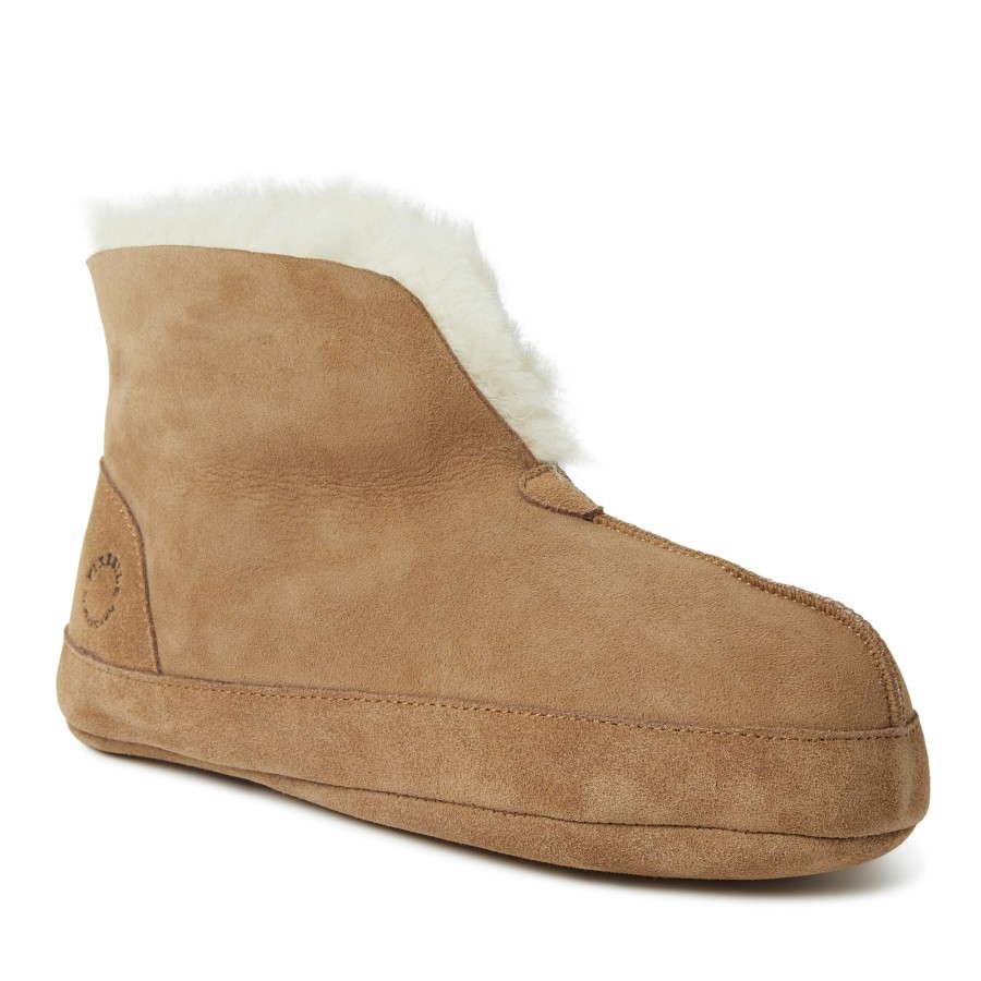 Men Dearfoams Boot & Bootie Slippers | Men'S Fireside By Dearfoams Byron Bay Shearling Warm Up Boot