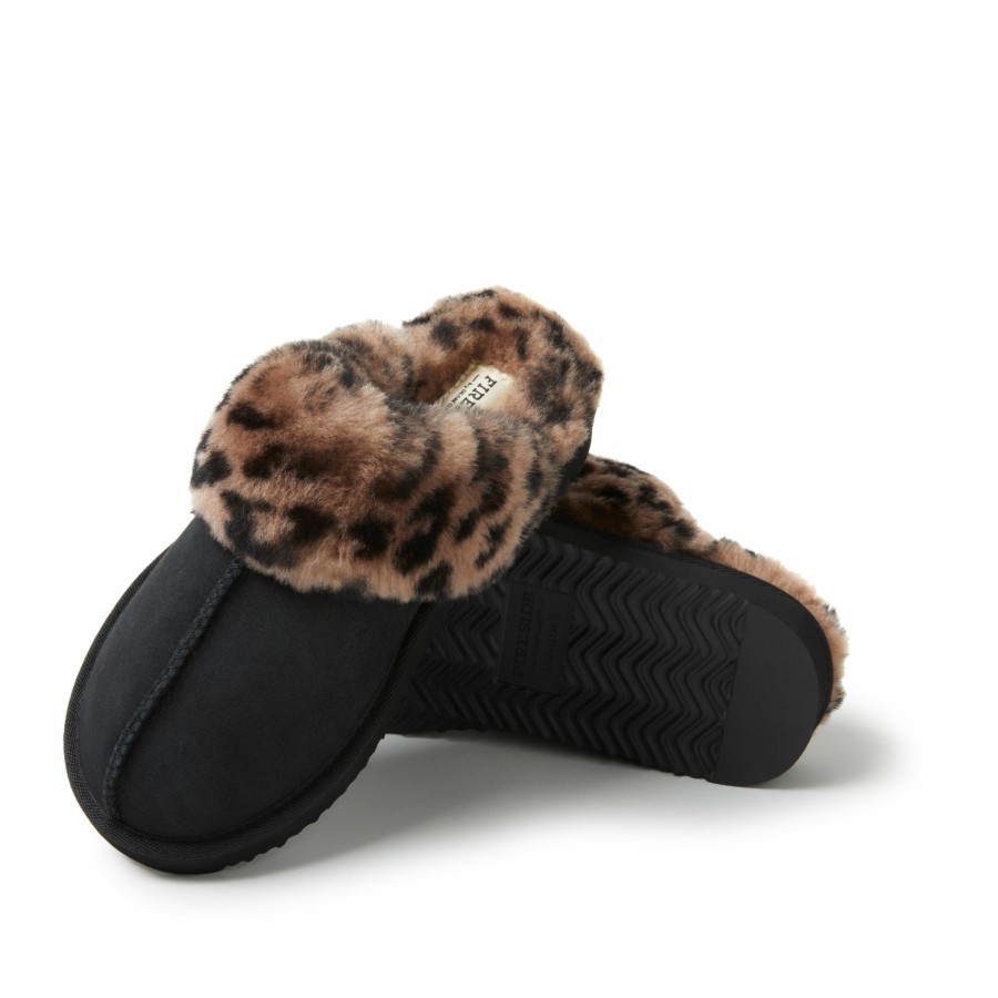 Women Dearfoams Clog & Scuff Slippers | Women'S Fireside By Dearfoams Sydney Water Resistant Genuine Shearling Scuff Slipper