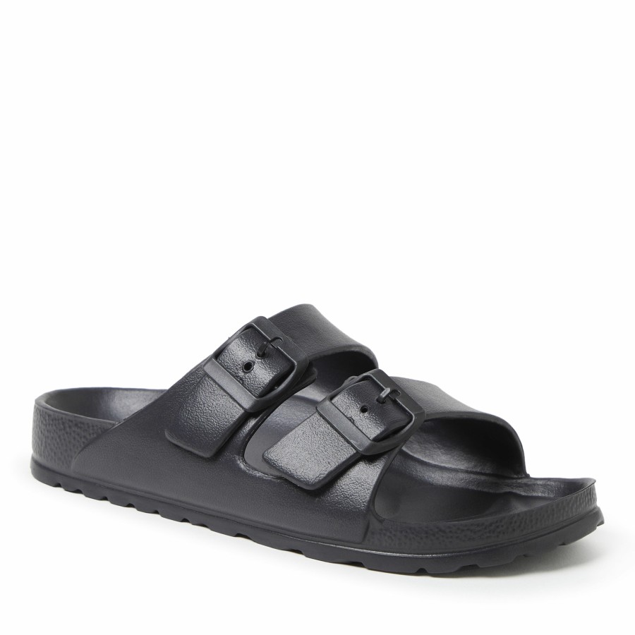 Women Dearfoams Sandals | Women'S Ecocozy Sustainable Double Buckle Sandal