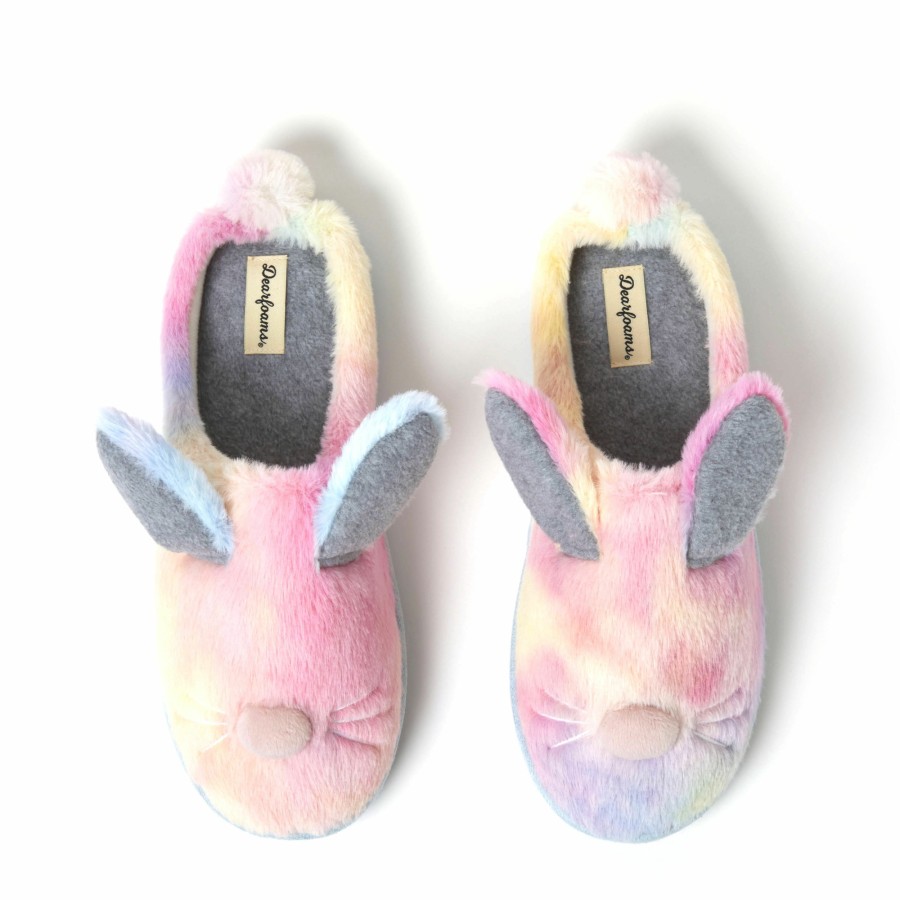 Women Dearfoams Clog & Scuff Slippers | Unisex Adult Bunny Clog