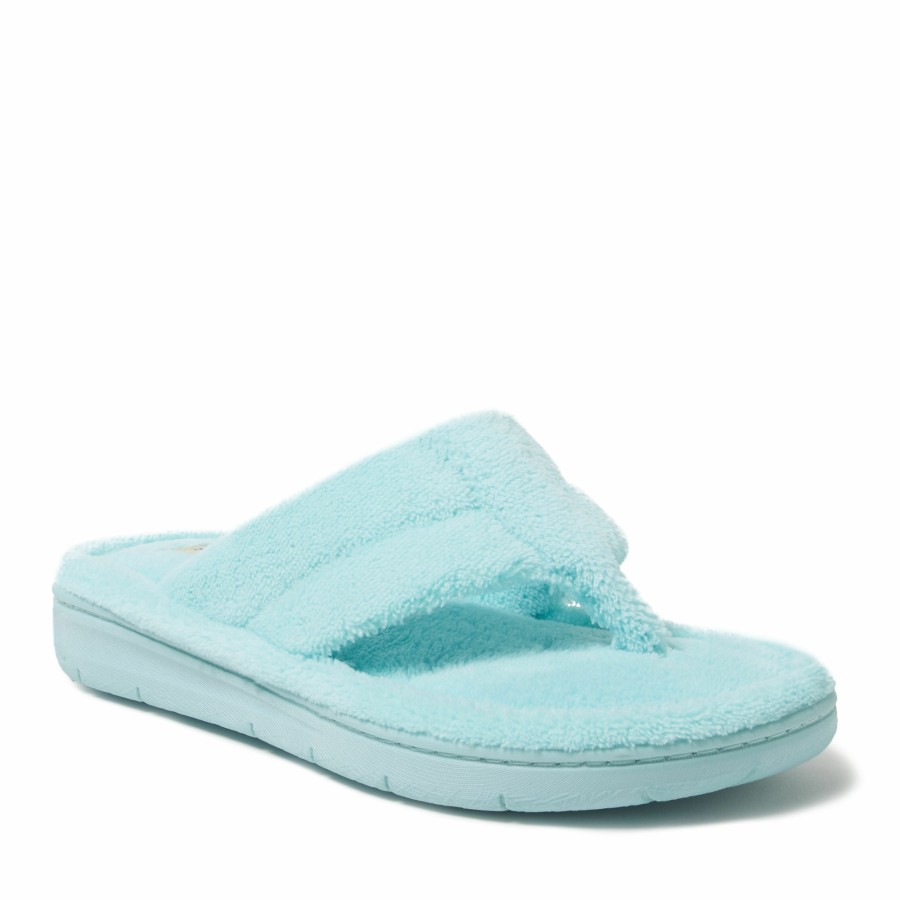 Women Dearfoams Slide & Flip Flop Slippers | Women'S Wrenley Terry Thong