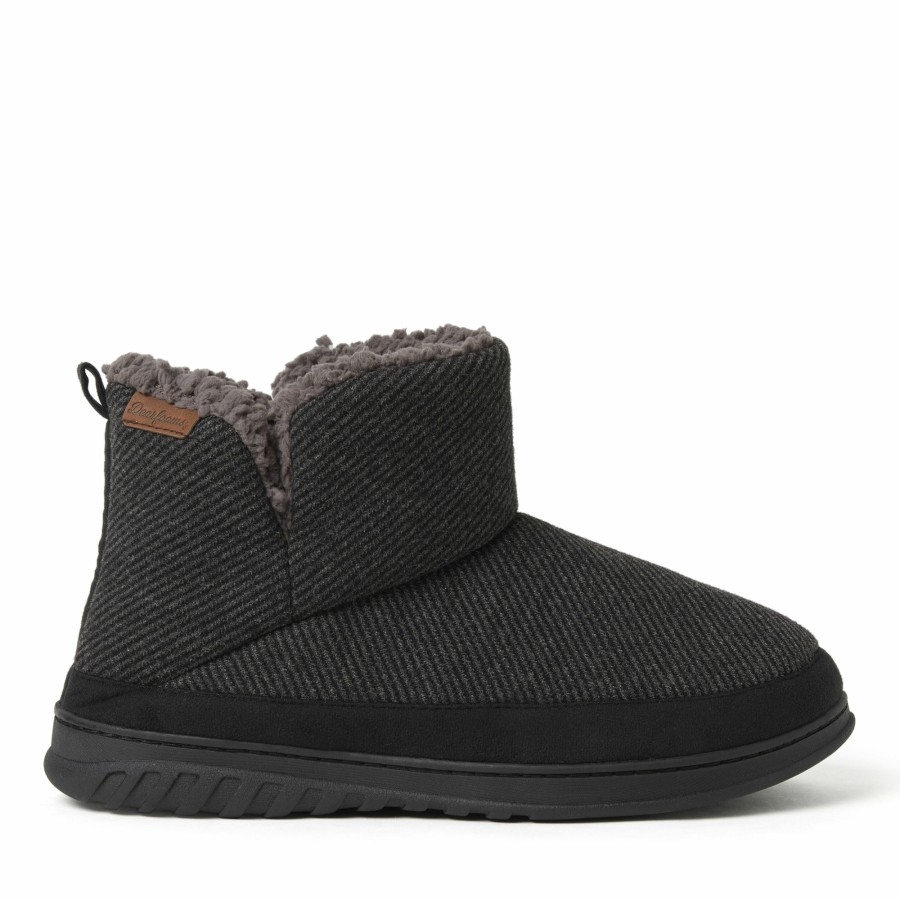 Men Dearfoams Boot & Bootie Slippers | Men'S James Woven Boot Slipper