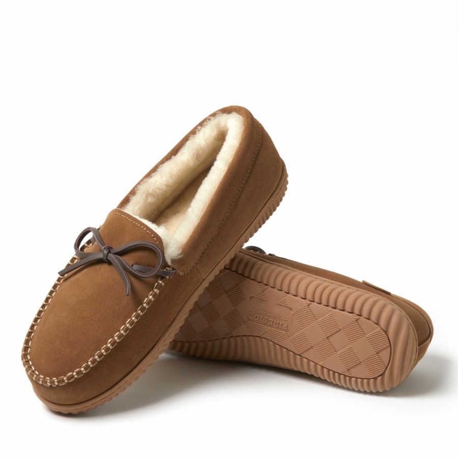 Men Dearfoams Slippers | Men'S Fireside By Dearfoams Nelson Bay Moccasin