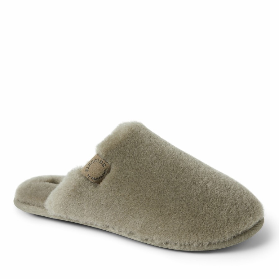 Men Dearfoams Clog & Scuff Slippers | Men'S Fireside By Dearfoams Broome Genuine Shearling Scuff