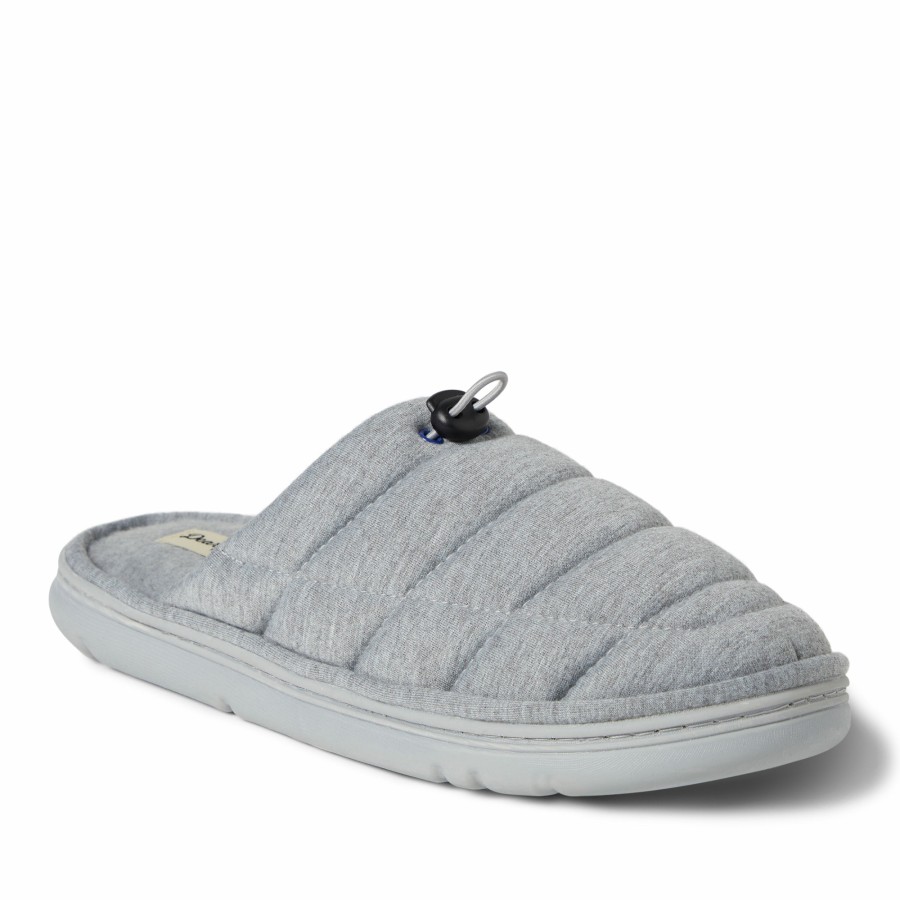 Men Dearfoams Clog & Scuff Slippers | Men'S Austin Quilted Sweatshirt Scuff