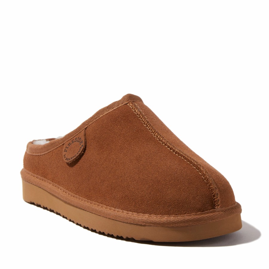 Women Dearfoams Clog & Scuff Slippers | Women'S Fireside By Dearfoams Greta Genuine Shearling Clog