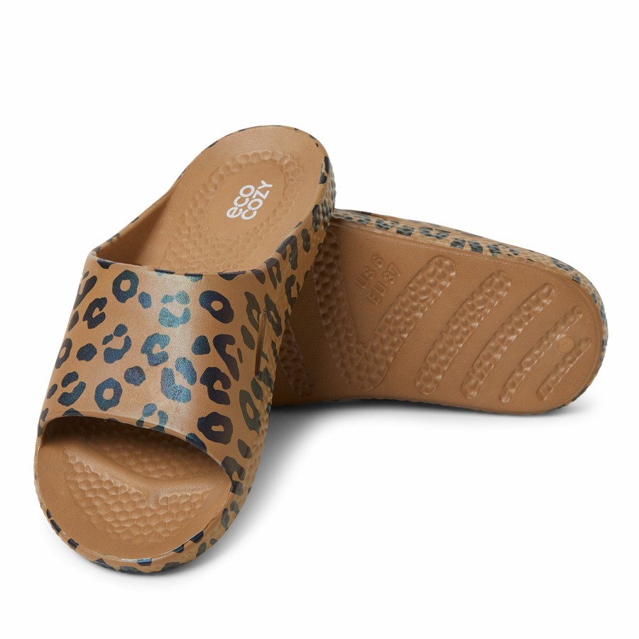 Women Dearfoams Slide & Flip Flop Slippers | Women'S Ecocozy Sustainable Comfort Slide Sandal