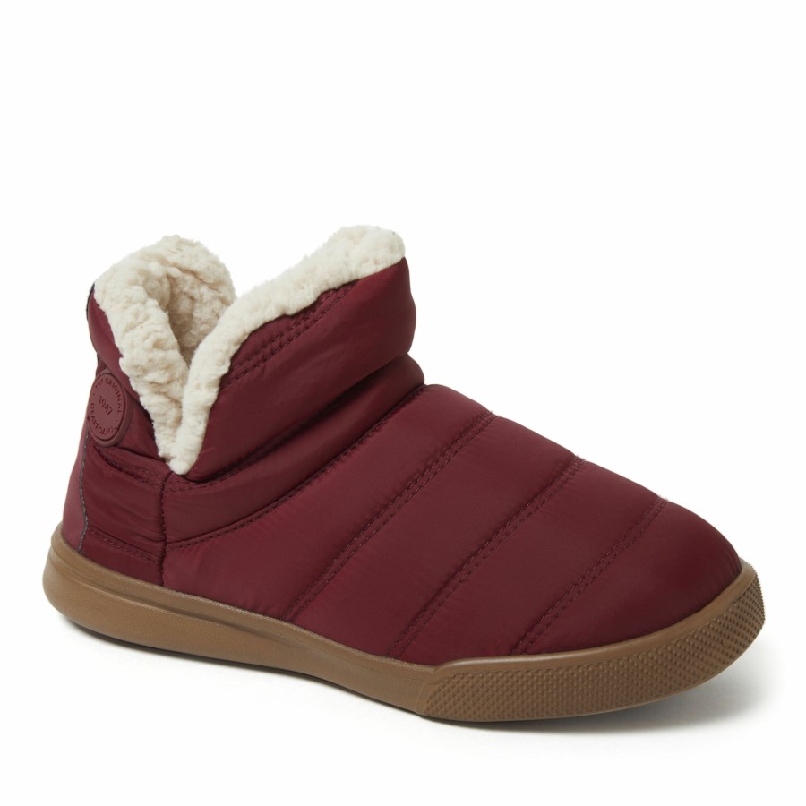 Women Dearfoams Slippers | Women'S Dara Nylon Puffer Slipper Boot