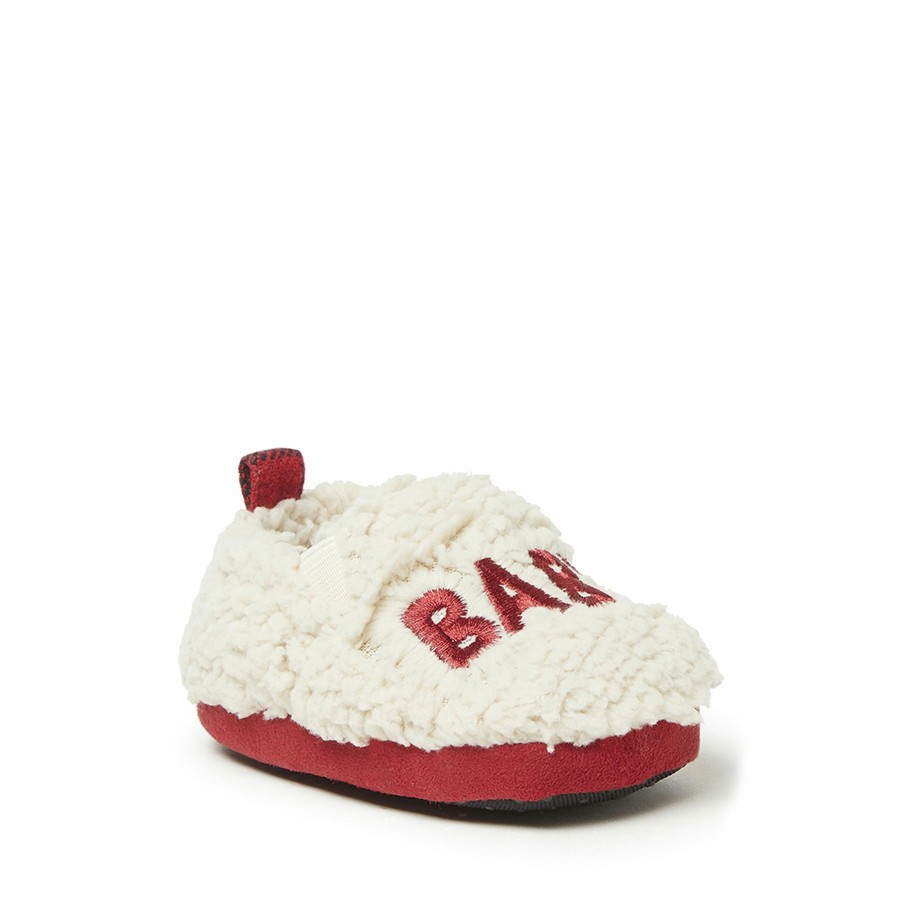 Kids Dearfoams Slippers | Baby Bear Sherpa Closed Back