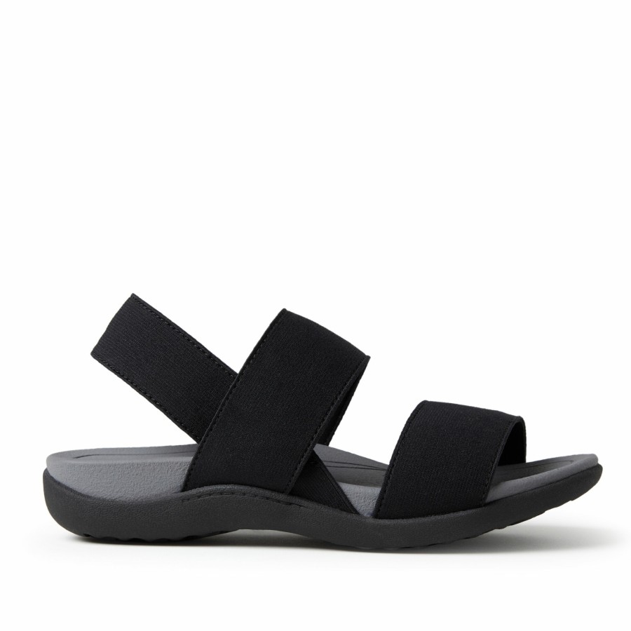 Women Dearfoams Slide & Flip Flop Slippers | Women'S Sloane Low Foam Back Strap Sandal