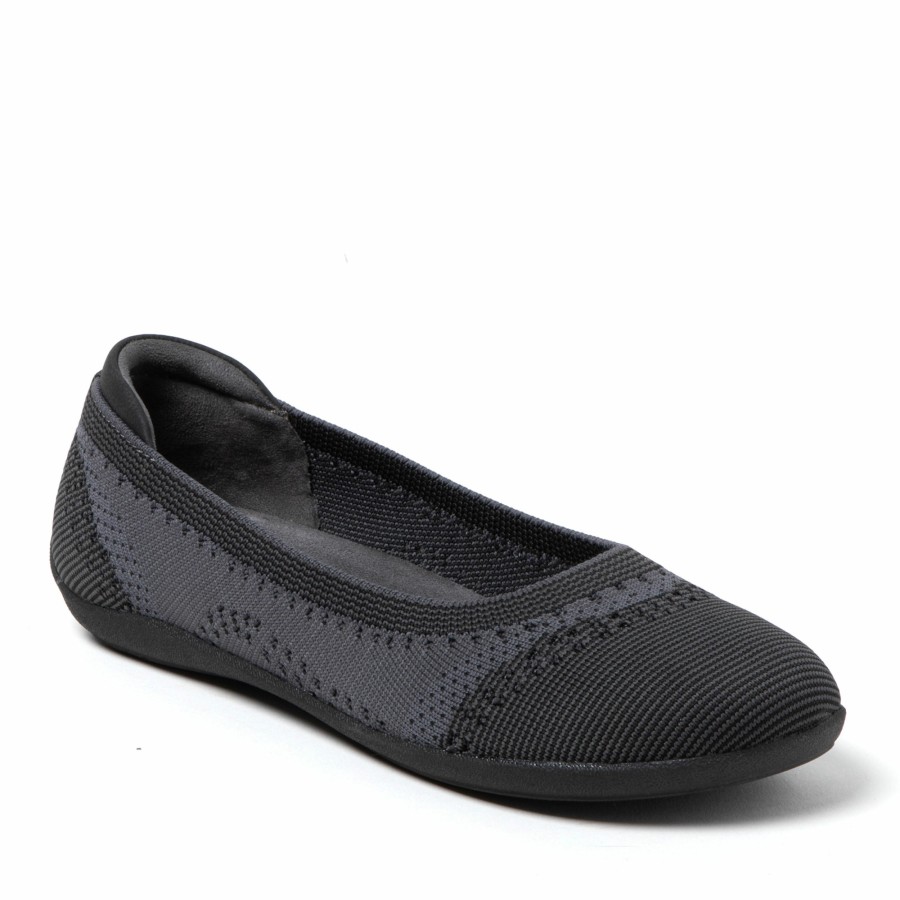 Women Dearfoams Slippers | Women'S Misty Ballet Flat