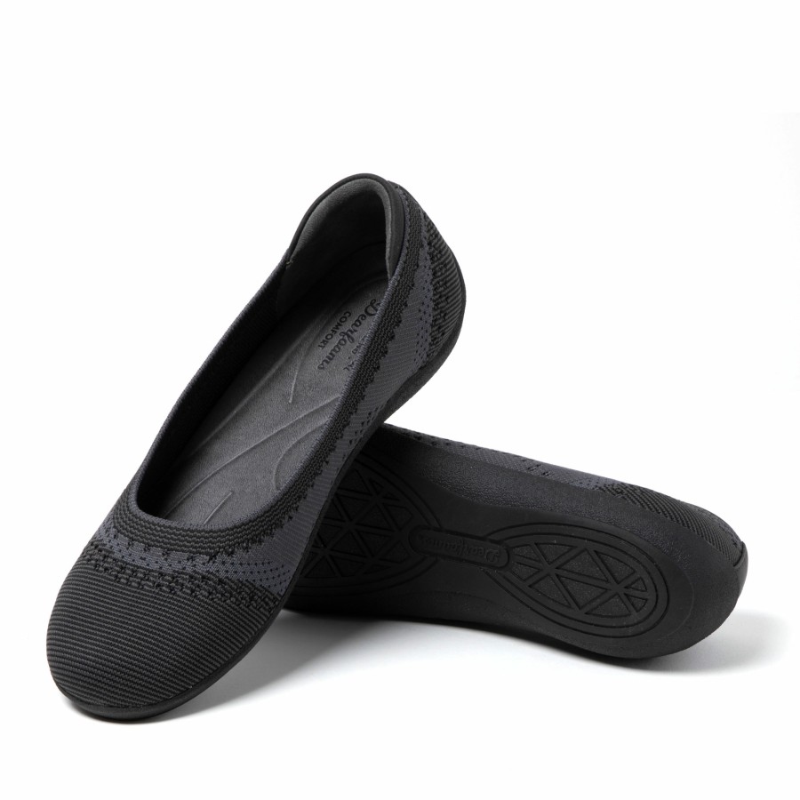 Women Dearfoams Slippers | Women'S Misty Ballet Flat