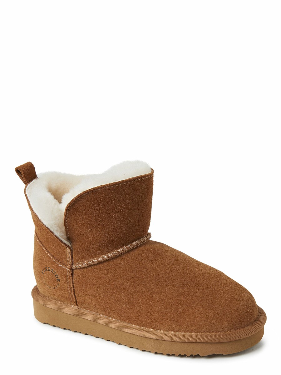 Kids Dearfoams Boots | Kid'S Fireside By Dearfoams Bunbury Genuine Shearling Boot