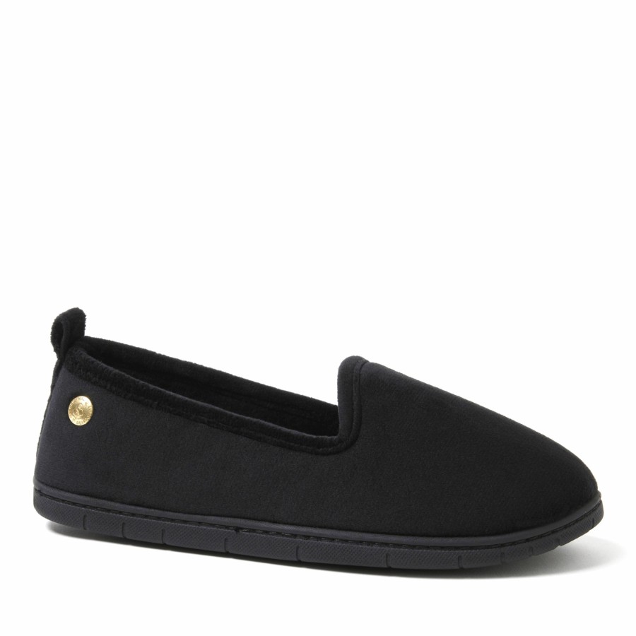 Women Dearfoams Moccasin Slippers | Women'S Rachel Velour Closed Back