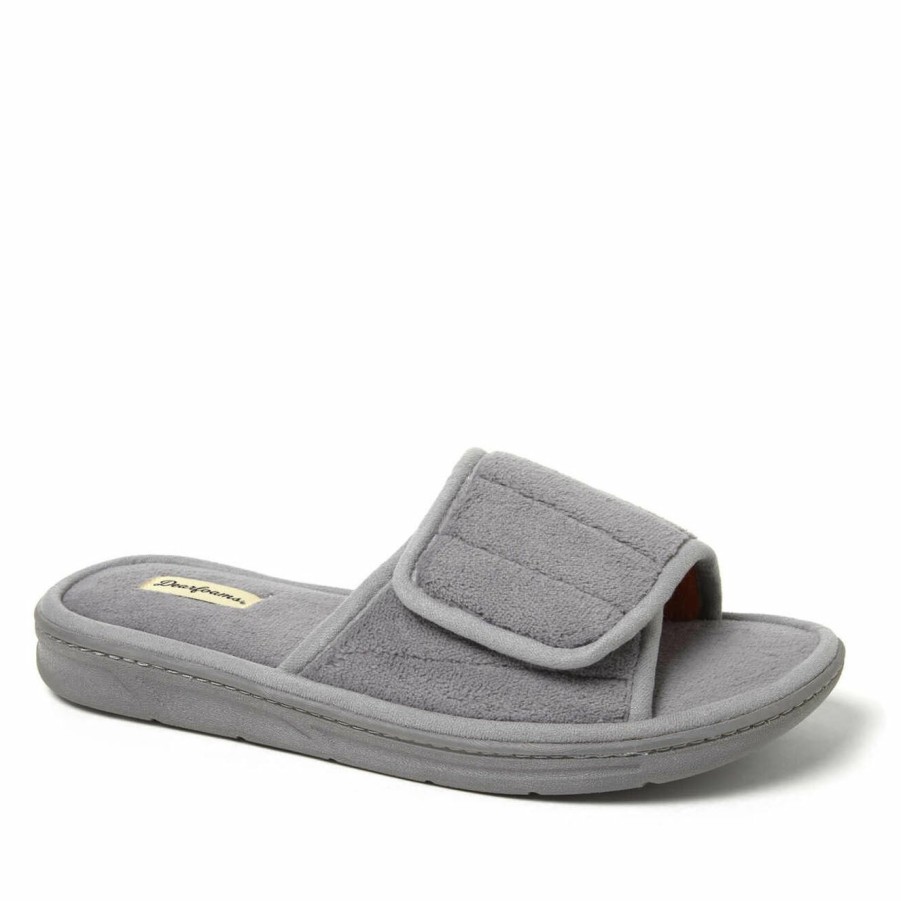 Men Dearfoams Slide & Flip Flop Slippers | Men'S Collin Terry Slide